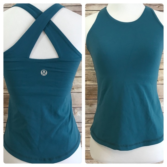 lululemon athletica Tops - Lululemon Blue/Teal Racerback Tank Size 6